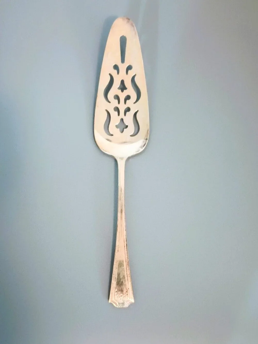 Vtg National Silver EPNS Pie Server Silver Plated Slotted Cake Cutter Slicer